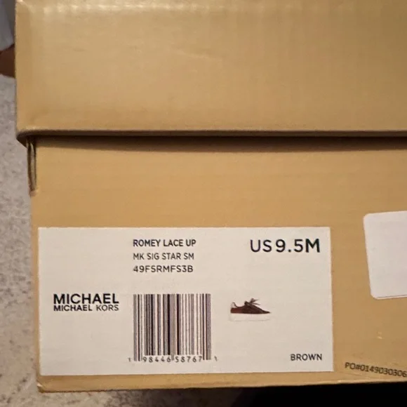 Michael Kors Black and Gold Star Sneakers - Picture 2 of 6